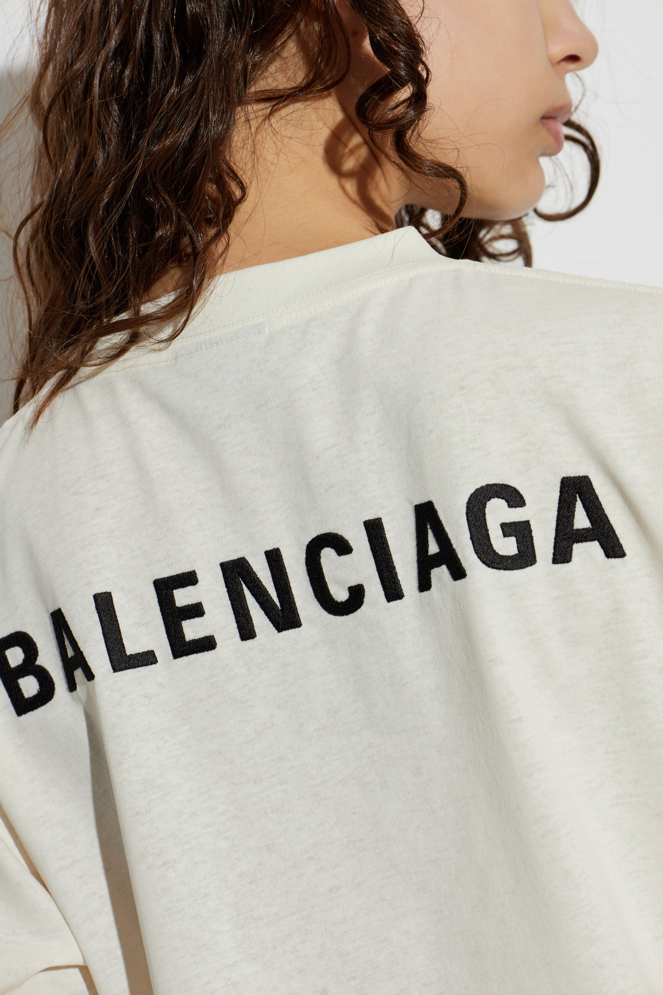Balenciaga T-shirt with embroidered logo | Women's | Vitkac